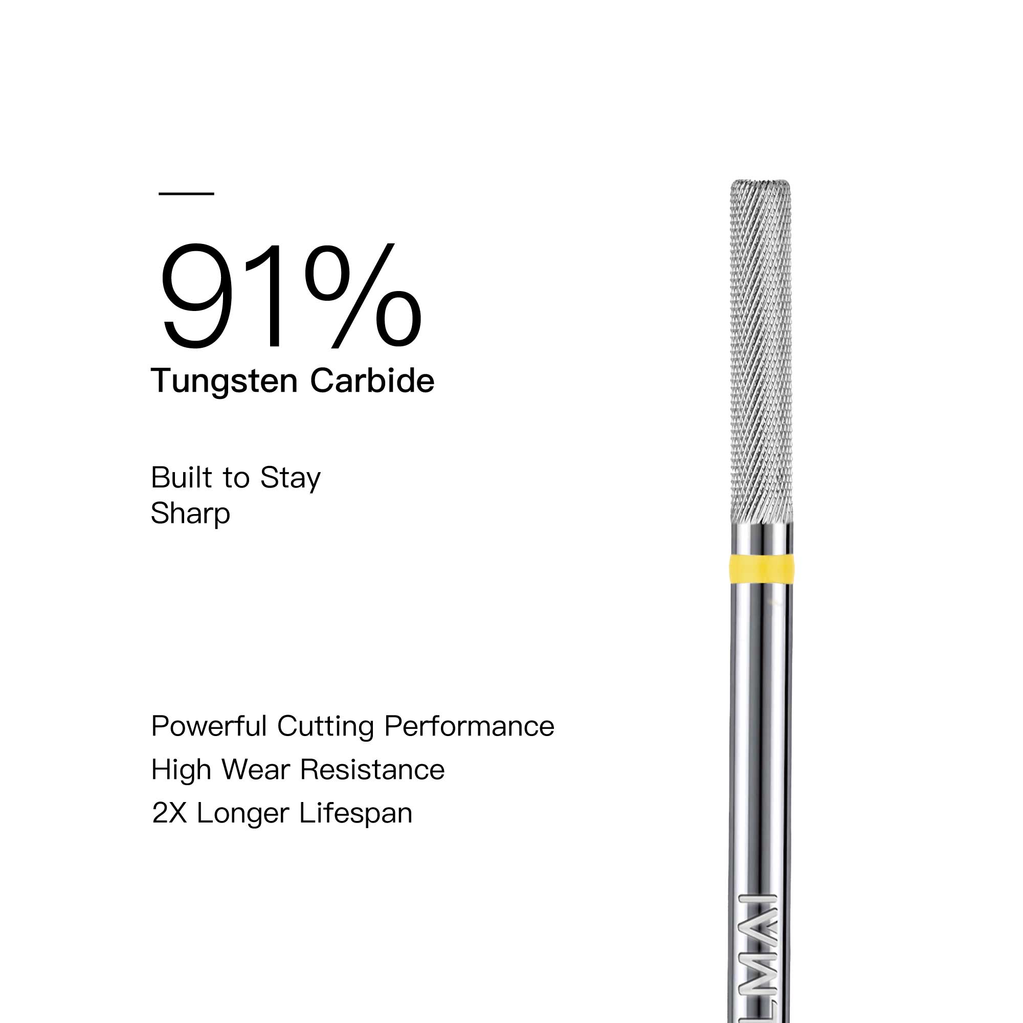 HALMAI Artisan Series 91% Tungsten Carbide Natural Nail Prep Bit