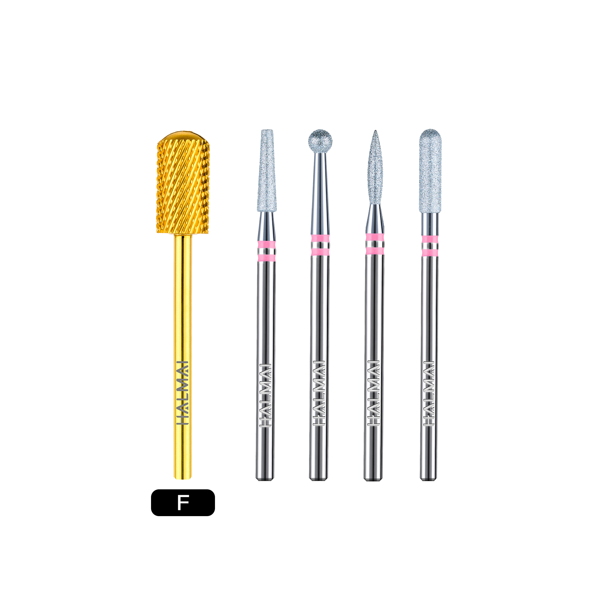 HALMAI High-Density Precision Nail Drill Bit Kits – Prep, Detail & Removal
