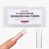 Professional Seamless Nail Forms- C-Curve Square