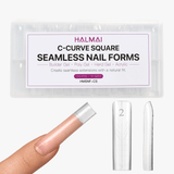 Professional Seamless Nail Forms- C-Curve Square