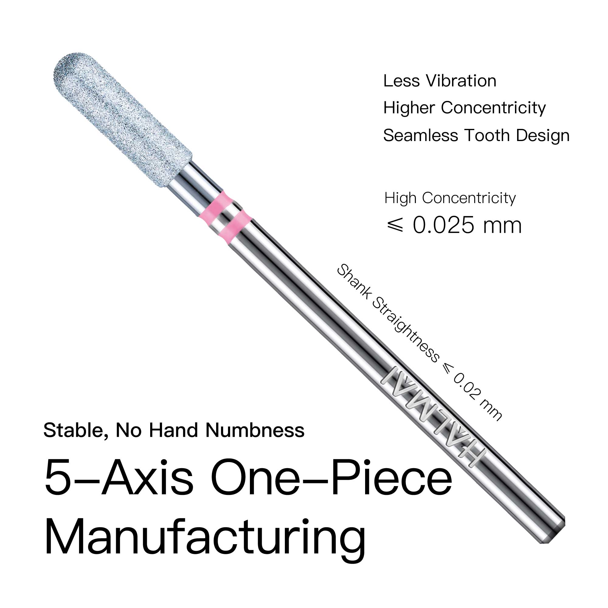 HALMAI Artisan Series Round Top Barrel Diamond Nail Prep Bit
