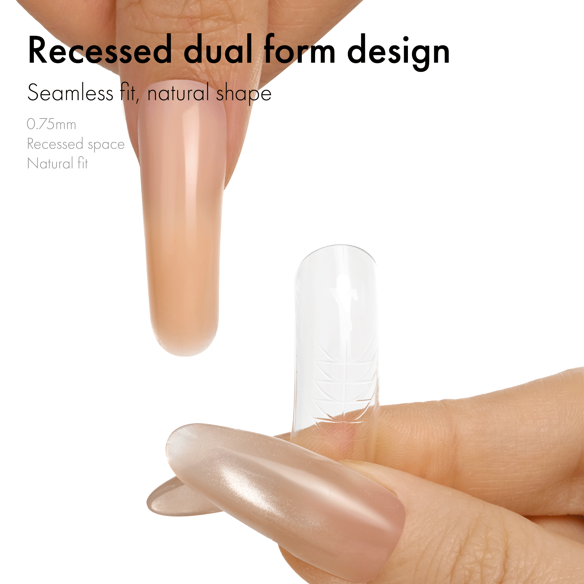 Professional Seamless Nail Forms-Natural Short