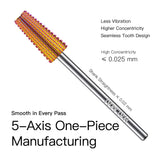HALMAI Professional PVD-Coated Tungsten Carbide 5-in-1 Nail Drill Bit