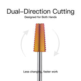 HALMAI Professional PVD-Coated Tungsten Carbide 5-in-1 Nail Drill Bit