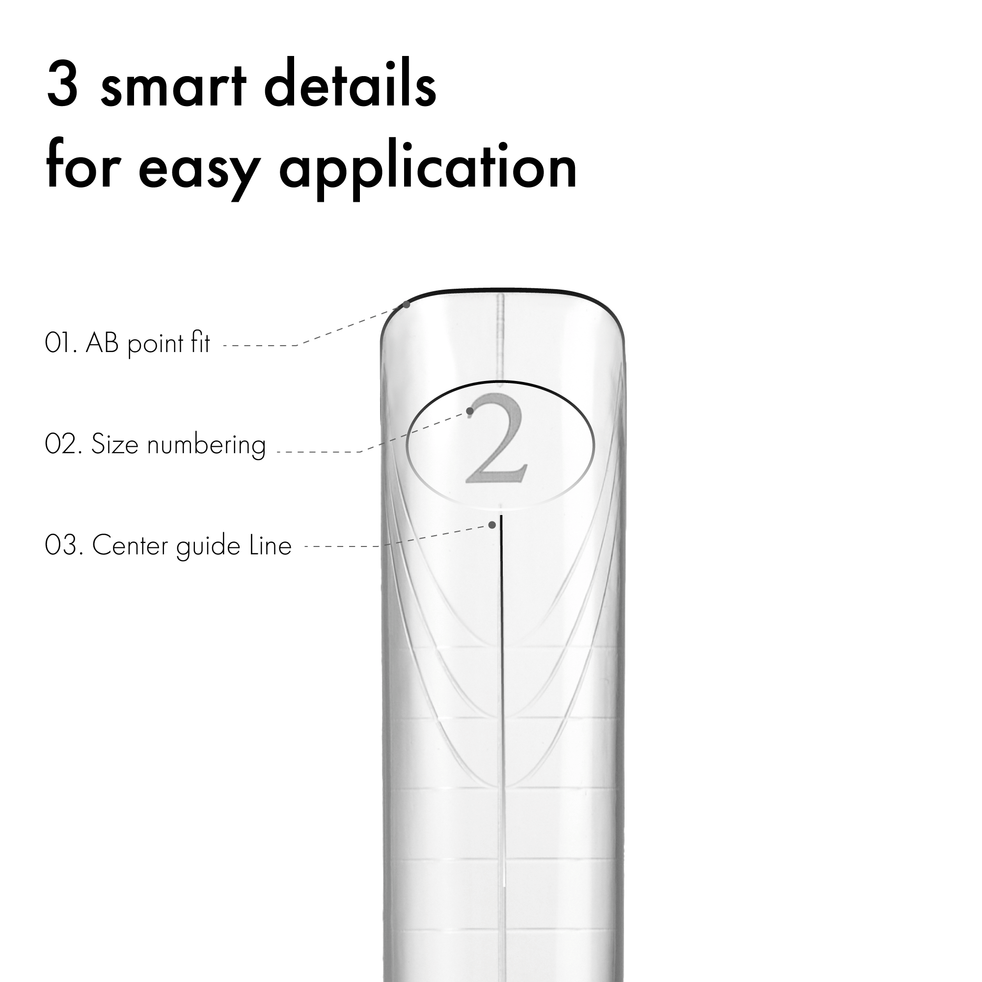 Professional Seamless Nail Forms- C-Curve Square