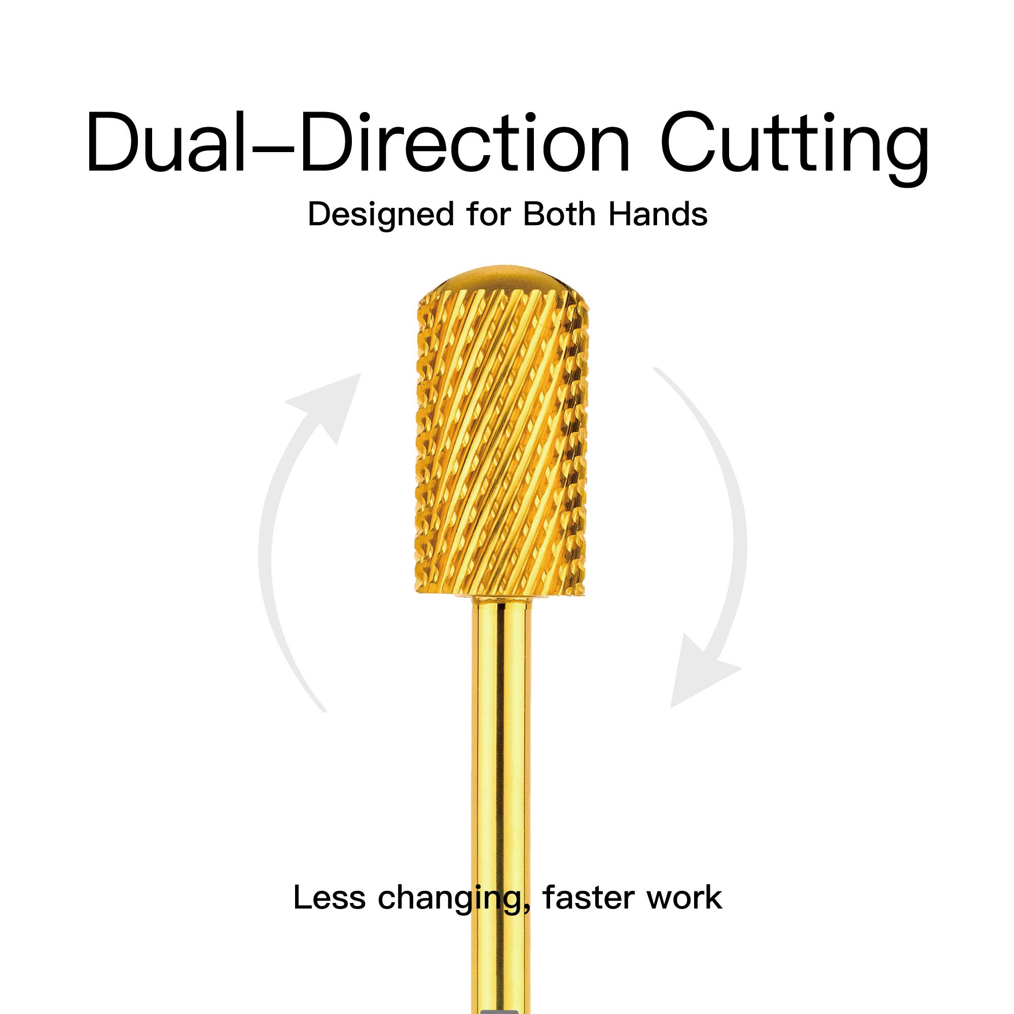 HALMAI Professional PVD-Coated Tungsten Carbide Smooth Top Barrel Nail Drill Bit