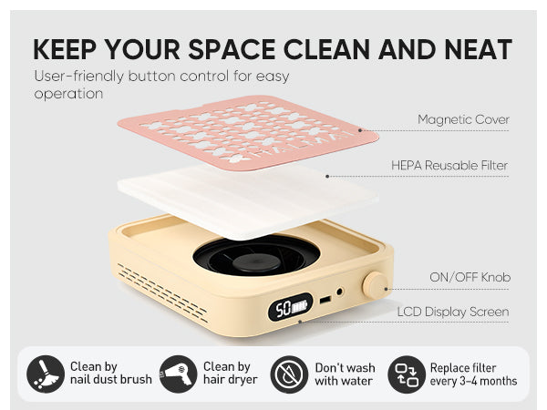 Cordless Brushless Nail Dust Collector – HALMAI