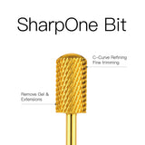 HALMAI Professional PVD-Coated Tungsten Carbide Smooth Top Barrel Nail Drill Bit