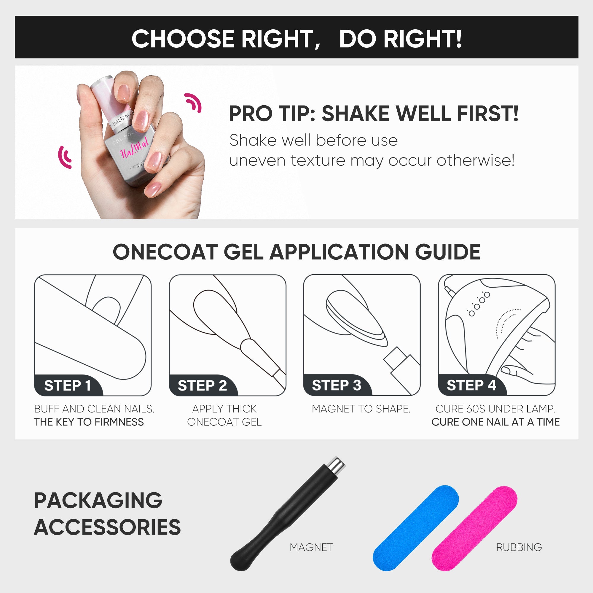 HALMA OneCoat Gel 9-Color Set